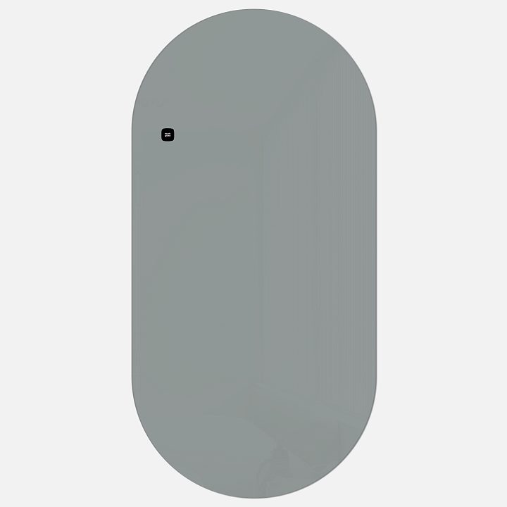 Стеклянная магнитно-маркерная доска MG Oval, 60х120 см, цвет светло-серый, ral 7042