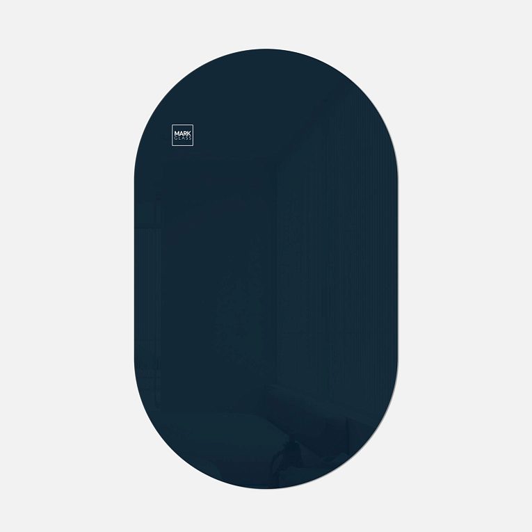 картинка Стеклянная магнитно-маркерная доска MG Oval, 60х100 см, цвет ночное небо, ral 5008 от магазина MarkGlass
