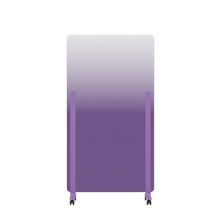 Мобильная прозрачная стеклянная маркерная доска MG Gradient, цвет фиолетовый