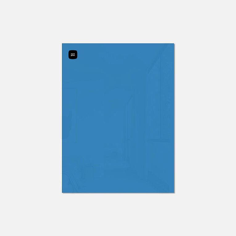 картинка Стеклянная магнитно-маркерная доска MG BASIC, 45х60 см, цвет голубой, ral 5012 от магазина MarkGlass