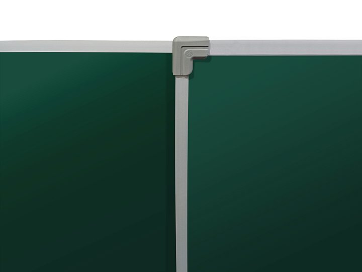 Металлическая магнитно-меловая доска трёхэлементная зеленая 75x200 Металлическая магнитно-меловая доска трёхэлементная зеленая 75x200