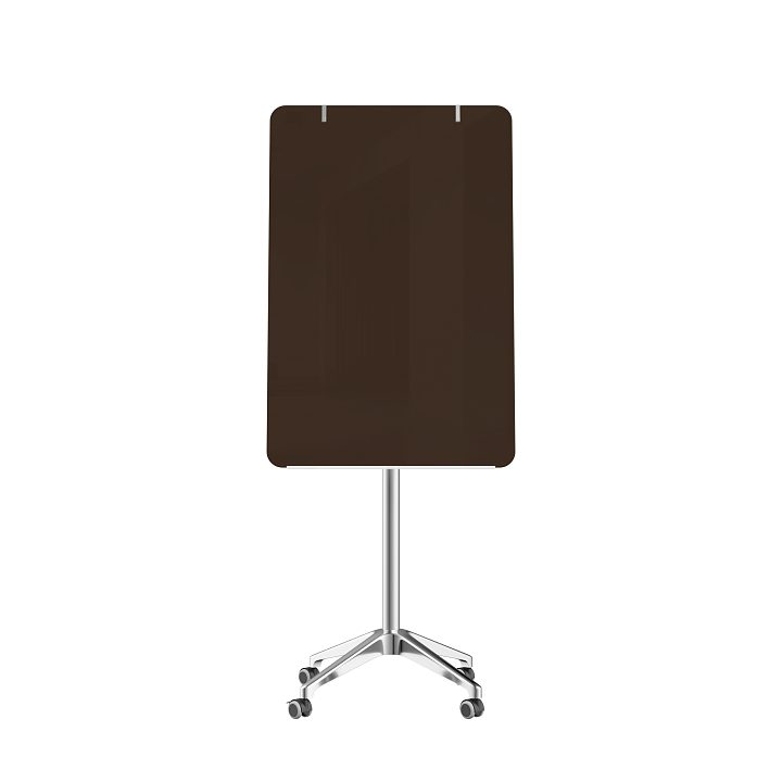 Мобильная стеклянная маркерная доска MG Flipchart Lux, цвет шоколад, ral 8014 Мобильная стеклянная маркерная доска MG Flipchart Lux, цвет шоколад, ral 8014