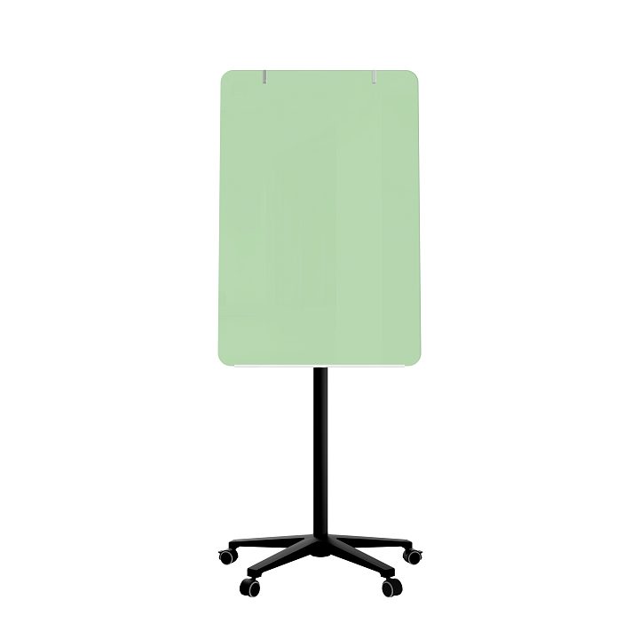 Мобильная стеклянная маркерная доска MG Flipchart Base, цвет светло-зеленый , ral 6019 Мобильная стеклянная маркерная доска MG Flipchart Base, цвет светло-зеленый , ral 6019