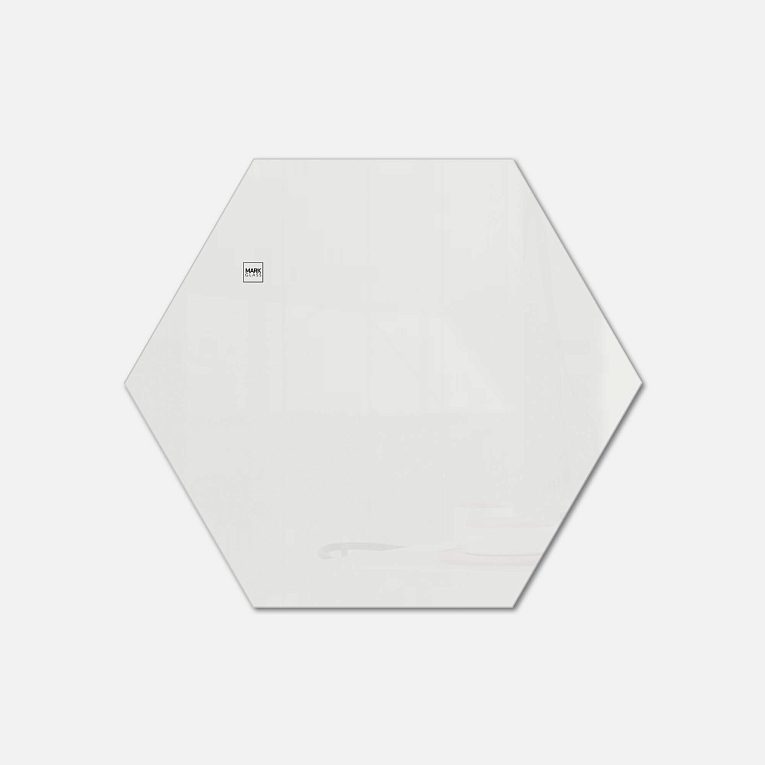 картинка Стеклянная магнитно-маркерная доска MG Honeycomb, 80 см, цвет белый, ral 9003 от магазина MarkGlass