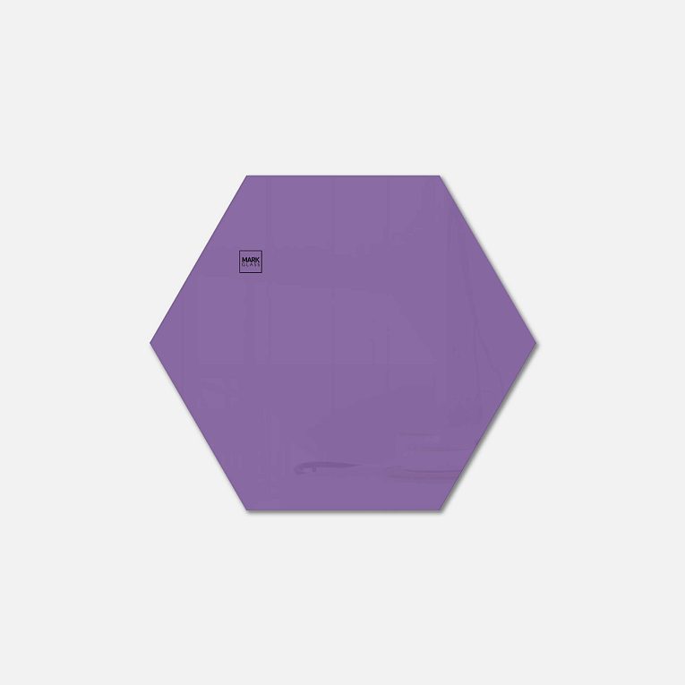 картинка Стеклянная магнитно-маркерная доска MG Honeycomb, 60 см, цвет фиолетовый, ral 4005 от магазина MarkGlass