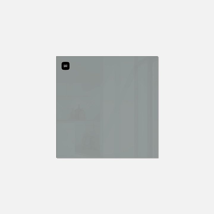 Стеклянная магнитно-маркерная доска MG BASIC, 45х45 см, цвет светло-серый, ral 7042