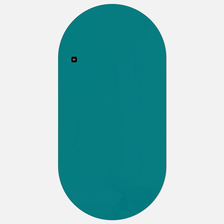Стеклянная магнитно-маркерная доска MG Oval, 60х120 см, цвет бирюза, ral 5021