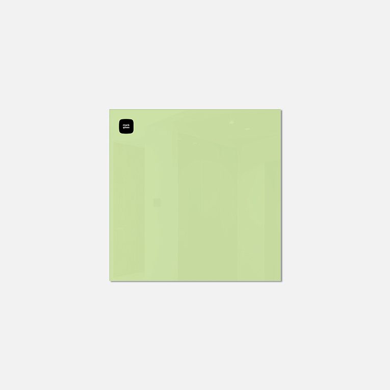 картинка Стеклянная магнитно-маркерная доска MG  BASIC, 35х35 см, цвет фисташковый от магазина MarkGlass