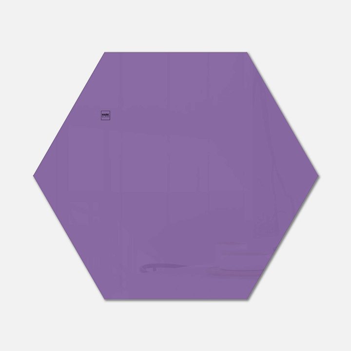 Стеклянная магнитно-маркерная доска MG Honeycomb, 100 см, цвет фиолетовый, ral 4005 Стеклянная магнитно-маркерная доска MG Honeycomb, 100 см, цвет фиолетовый, ral 4005