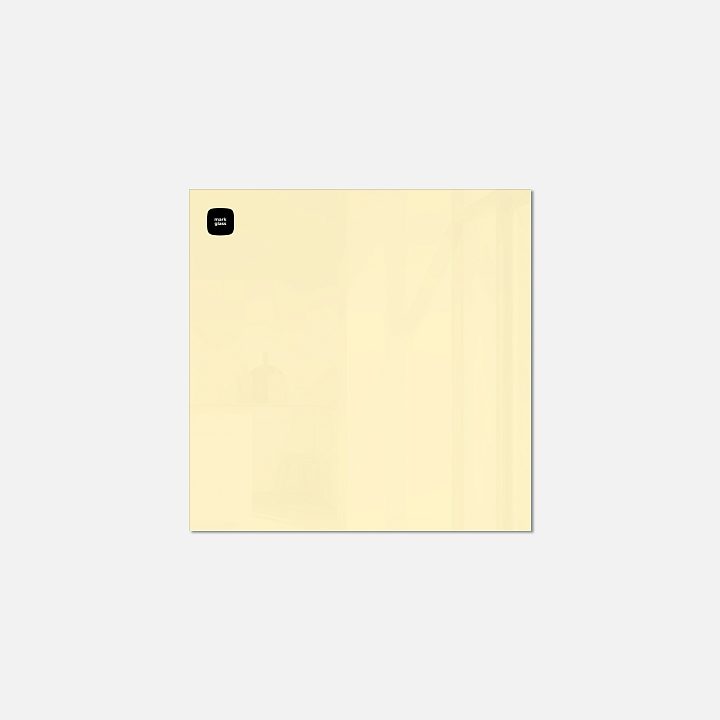 Стеклянная магнитно-маркерная доска MG BASIC, 45х45 см, цвет попкорн