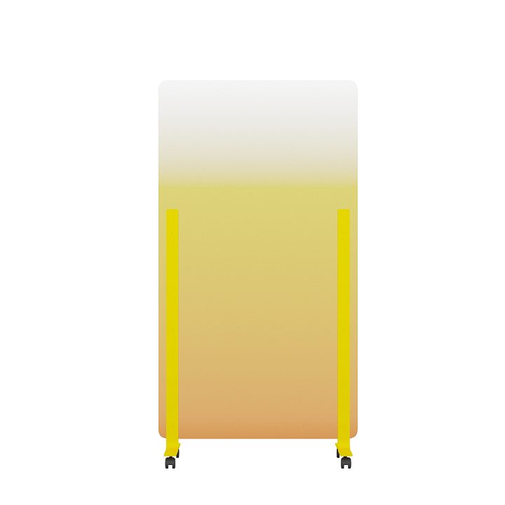 Мобильная прозрачная стеклянная маркерная доска MG Gradient, цвет желтый