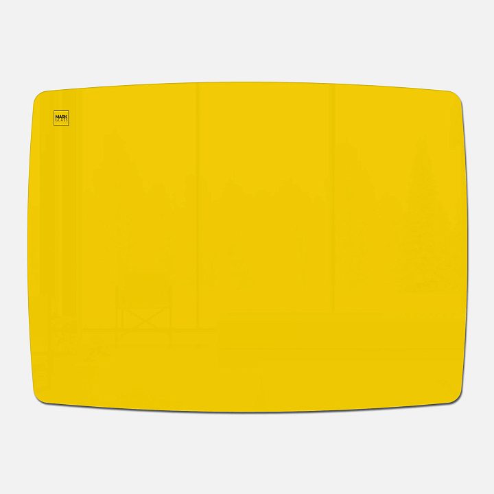 Стеклянная магнитно-маркерная доска MG Plump, 90х120 см, цвет желтый, ral 1023
