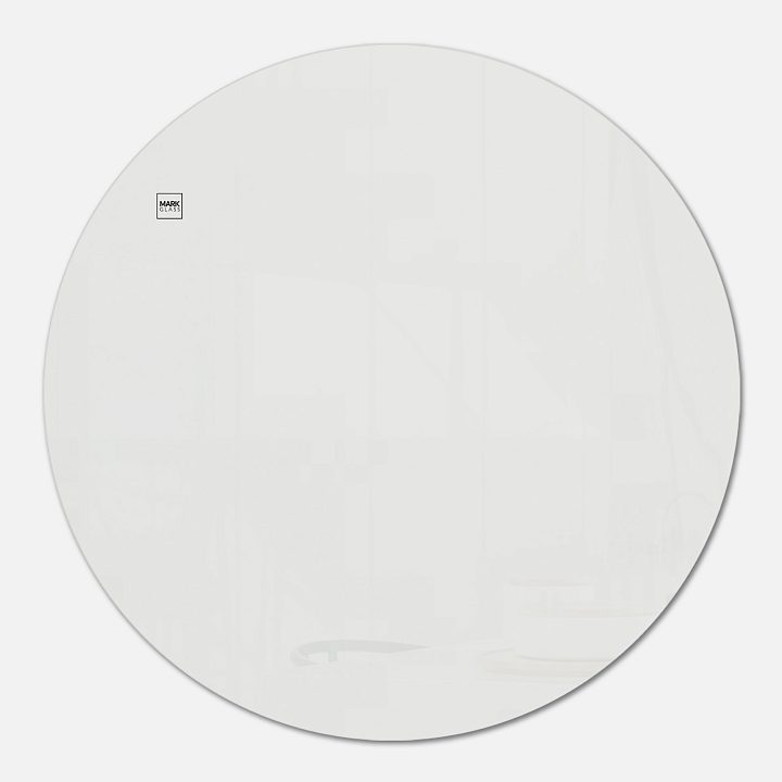 Стеклянная магнитно-маркерная доска MG Round, круг 120 см, цвет белый, ral 9003