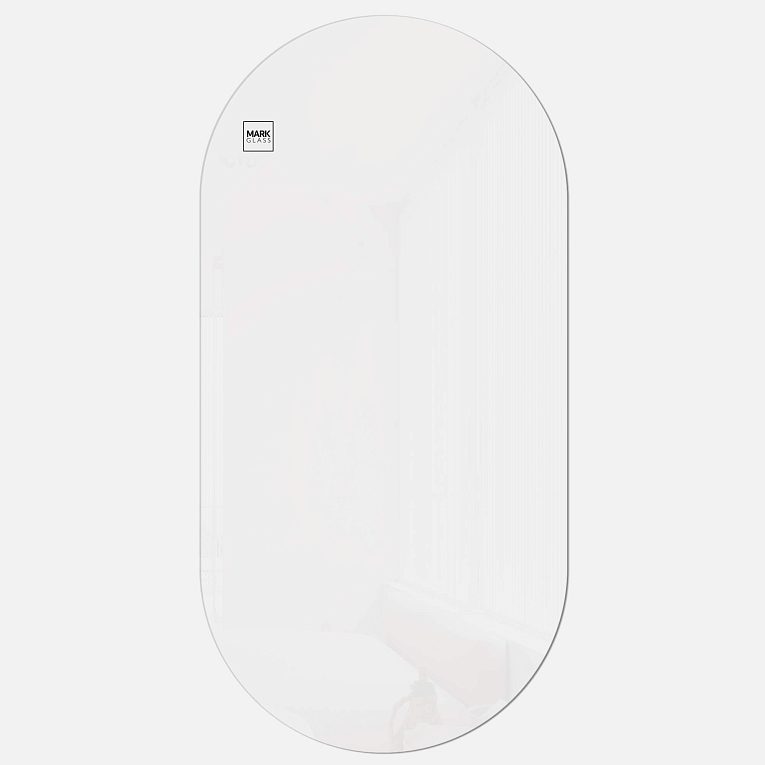 картинка Стеклянная магнитно-маркерная доска MG Oval, 60х120 см, цвет белый, ral 9003 от магазина MarkGlass