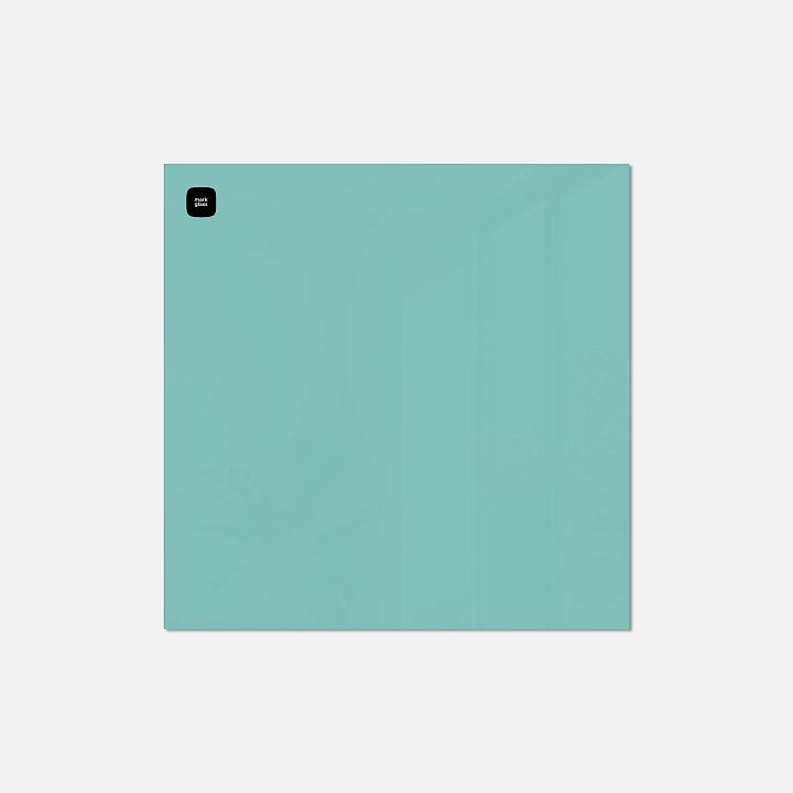 Стеклянная магнитно-маркерная доска MG BASIC, 50х50 см, цвет мятный, ral 6027