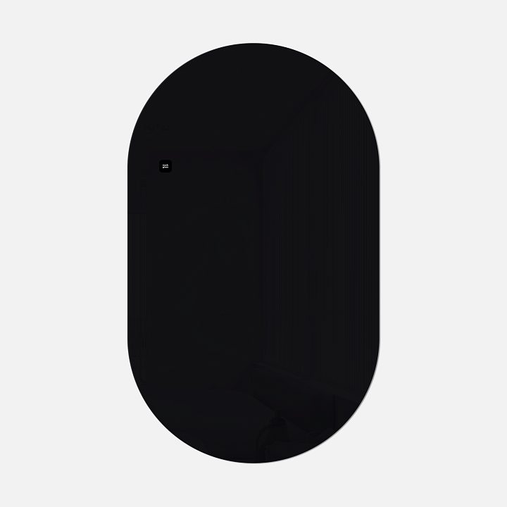 Стеклянная магнитно-маркерная доска MG Oval, 60х100 см, цвет черный, ral 9005