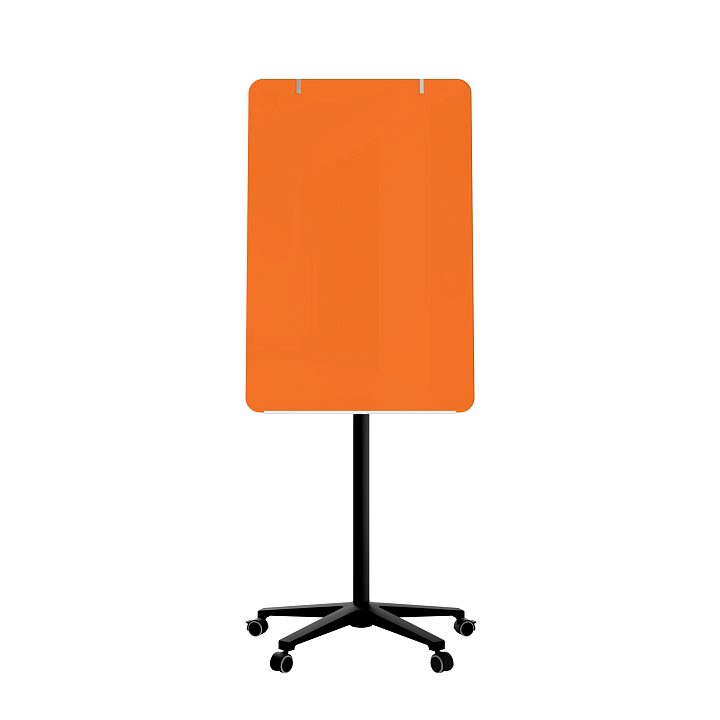 Мобильная стеклянная маркерная доска MG Flipchart Base, цвет оранжевый , ral 2008 Мобильная стеклянная маркерная доска MG Flipchart Base, цвет оранжевый , ral 2008