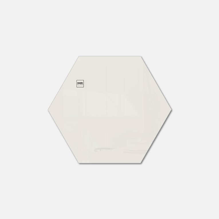 картинка Стеклянная магнитно-маркерная доска MG Honeycomb, 60 см, цвет топленое молоко, ral 9001 от магазина MarkGlass