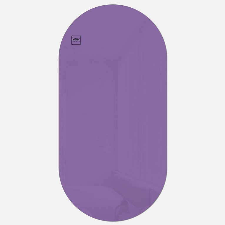 картинка Стеклянная магнитно-маркерная доска MG Oval, 60х120 см, цвет фиолетовый, ral 4005 от магазина MarkGlass