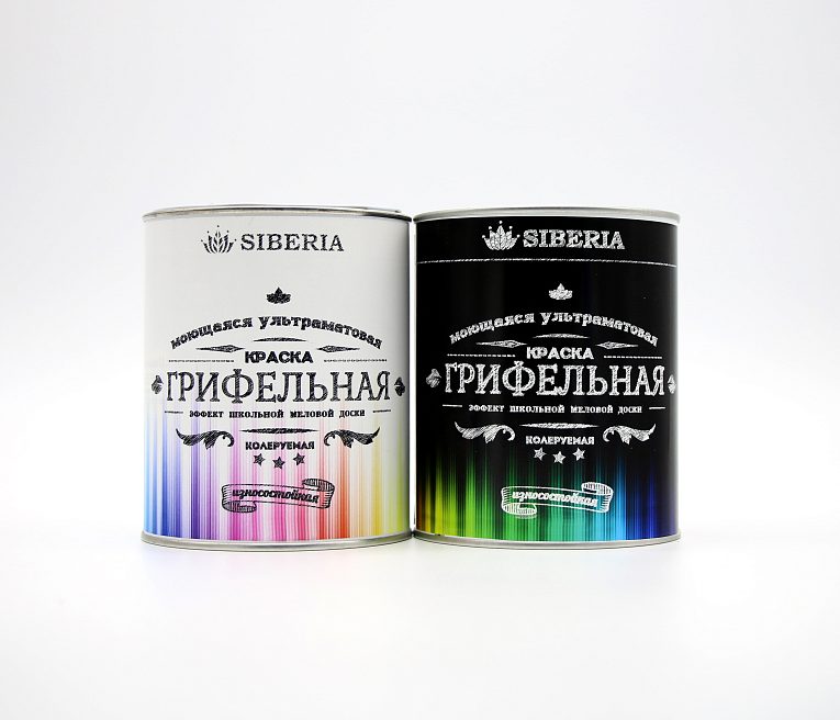 картинка Грифельная краска Siberia колеруемая, интерьерная глубокоматовая. База С для насыщеных цветов, 0,9л. от магазина MarkGlass