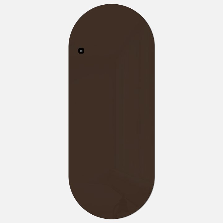 Стеклянная магнитно-маркерная доска MG Oval, 60х150 см, цвет шоколад, ral 8014