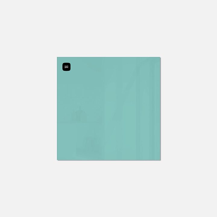 Стеклянная магнитно-маркерная доска MG BASIC, 45х45 см, цвет мятный, ral 6027