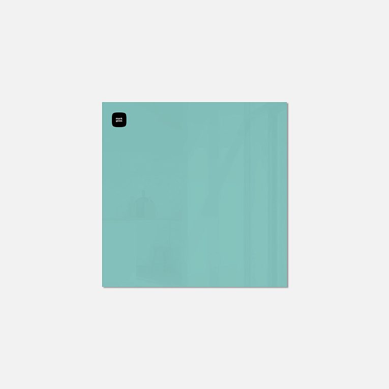 картинка Стеклянная магнитно-маркерная доска MG BASIC, 45х45 см, цвет мятный, ral 6027 от магазина MarkGlass