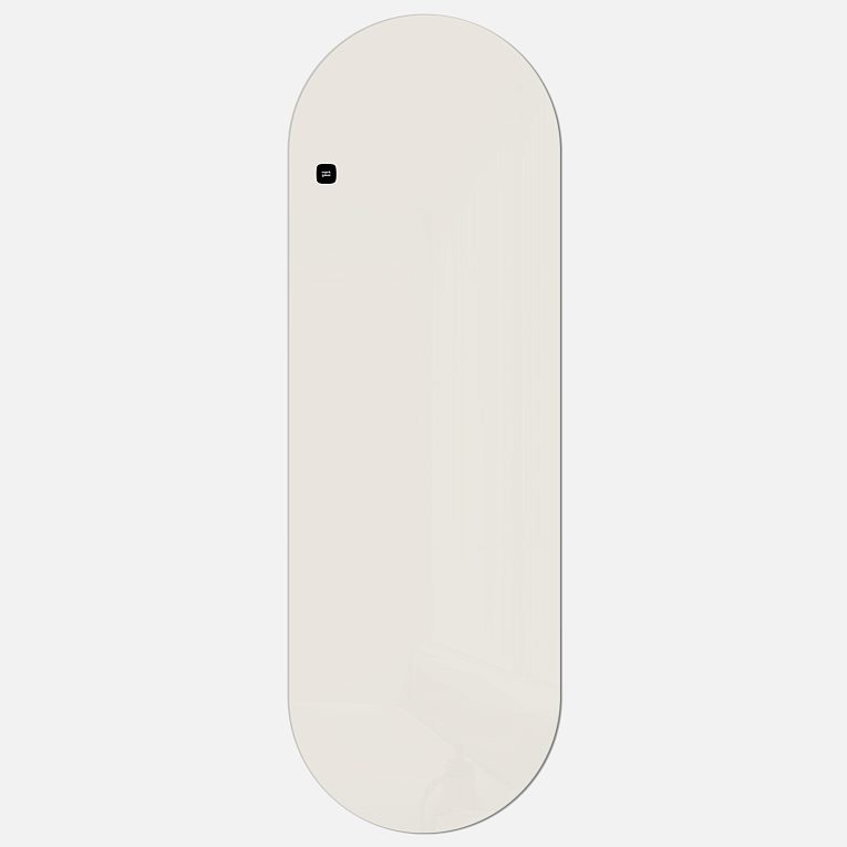 картинка Стеклянная магнитно-маркерная доска MG Oval, 60х180 см, цвет топленое молоко, ral 9001 от магазина MarkGlass