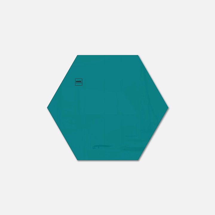 Стеклянная магнитно-маркерная доска MG Honeycomb, 60 см, цвет бирюза, ral 5021 Стеклянная магнитно-маркерная доска MG Honeycomb, 60 см, цвет бирюза, ral 5021