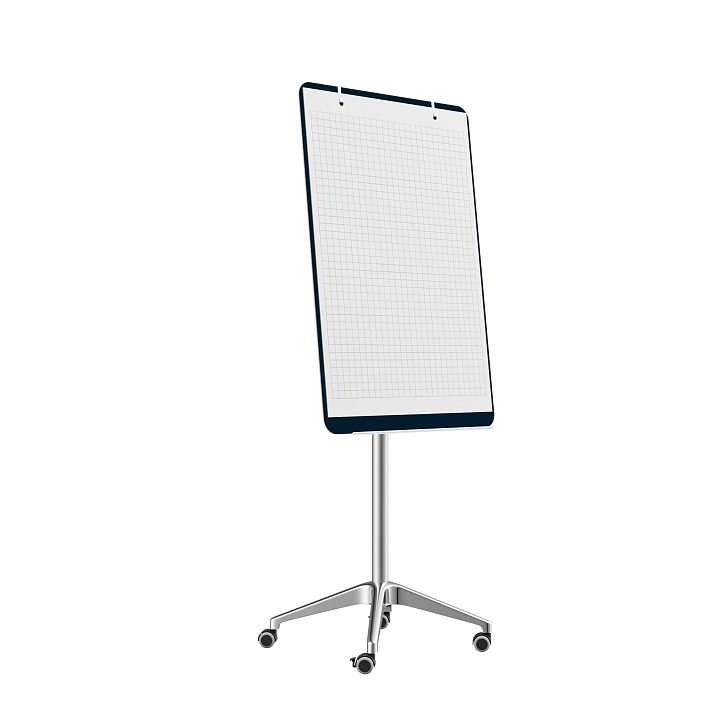 Мобильная стеклянная маркерная доска MG Flipchart Lux, цвет ночное небо, ral 5008 Мобильная стеклянная маркерная доска MG Flipchart Lux, цвет ночное небо, ral 5008