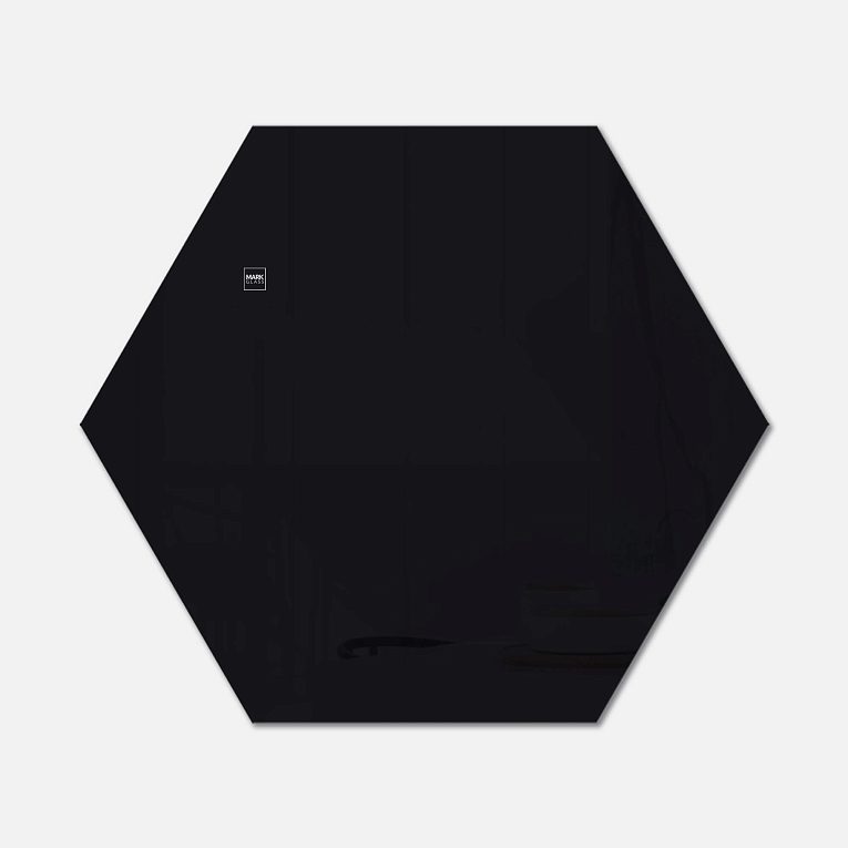 картинка Стеклянная магнитно-маркерная доска MG Honeycomb, 100 см, цвет черный, ral 9005 от магазина MarkGlass