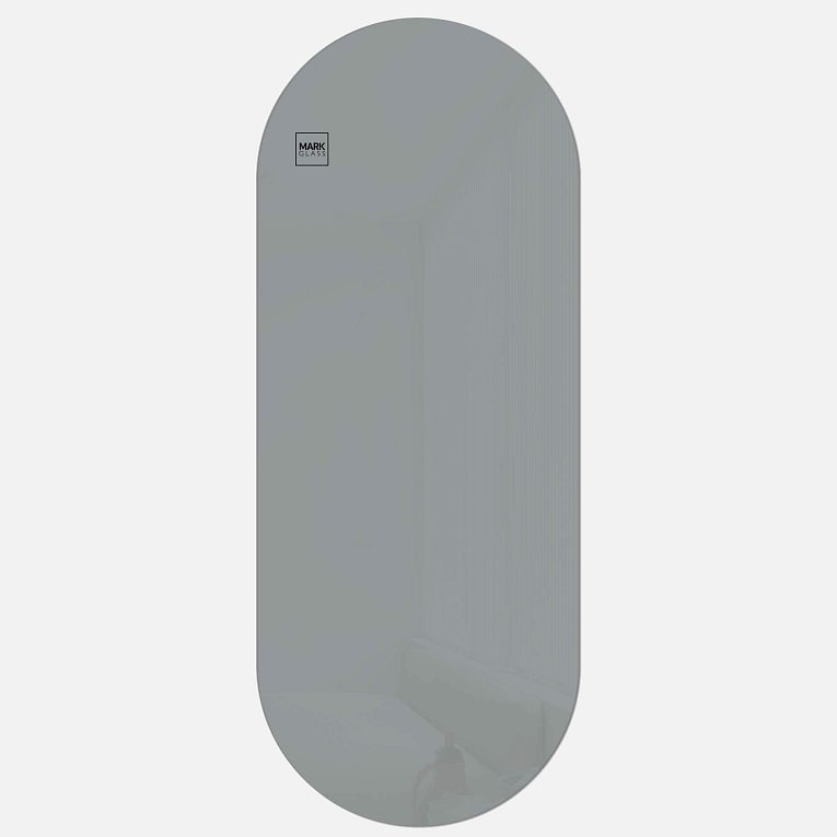 картинка Стеклянная магнитно-маркерная доска MG Oval, 60х150 см, цвет светло-серый, ral 7042 от магазина MarkGlass