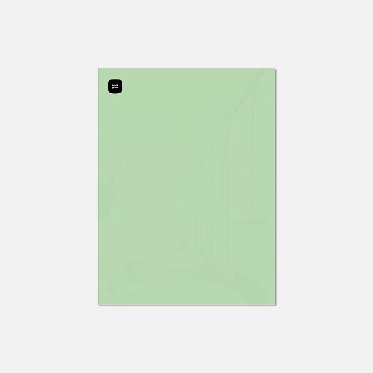 картинка Стеклянная магнитно-маркерная доска MG BASIC, 45х60 см, цвет светло-зелёный, ral 6019 от магазина MarkGlass