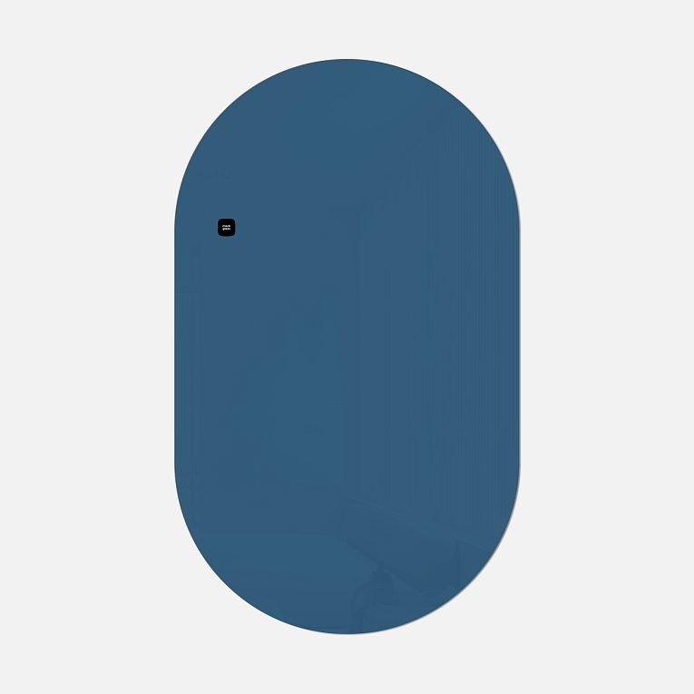 картинка Стеклянная магнитно-маркерная доска MG Oval, 60х100 см, цвет синий, ral 5009 от магазина MarkGlass