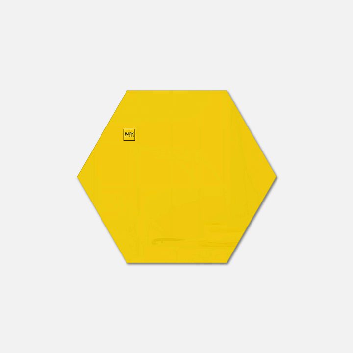 Стеклянная магнитно-маркерная доска MG Honeycomb, 60 см, цвет желтый, ral 1023 Стеклянная магнитно-маркерная доска MG Honeycomb, 60 см, цвет желтый, ral 1023