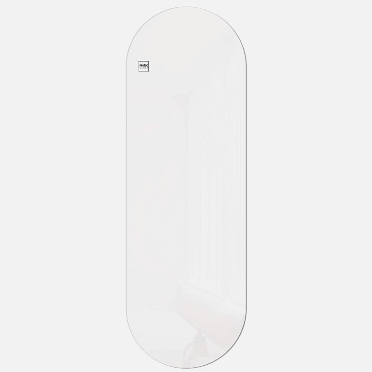 картинка Стеклянная магнитно-маркерная доска MG Oval, 60х180 см, цвет белый, ral 9003 от магазина MarkGlass