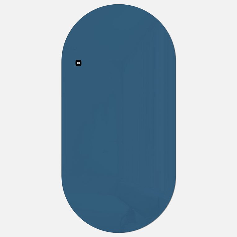 картинка Стеклянная магнитно-маркерная доска MG Oval, 60х120 см, цвет синий, ral 5009 от магазина MarkGlass