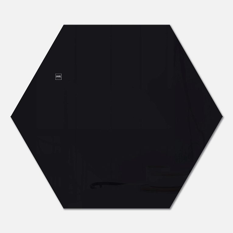 картинка Стеклянная магнитно-маркерная доска MG Honeycomb, 120 см, цвет черный, ral 9005 от магазина MarkGlass