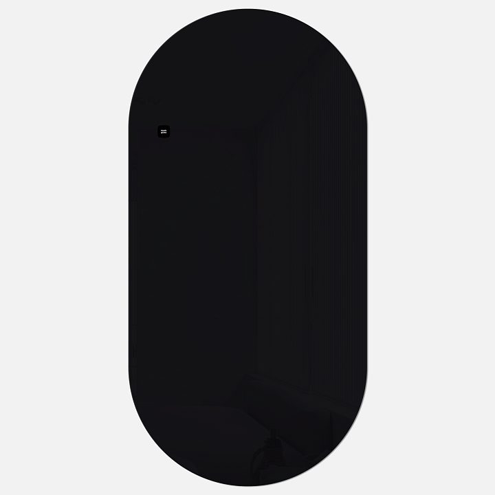 Стеклянная магнитно-маркерная доска MG Oval, 60х120 см, цвет черный, ral 9005