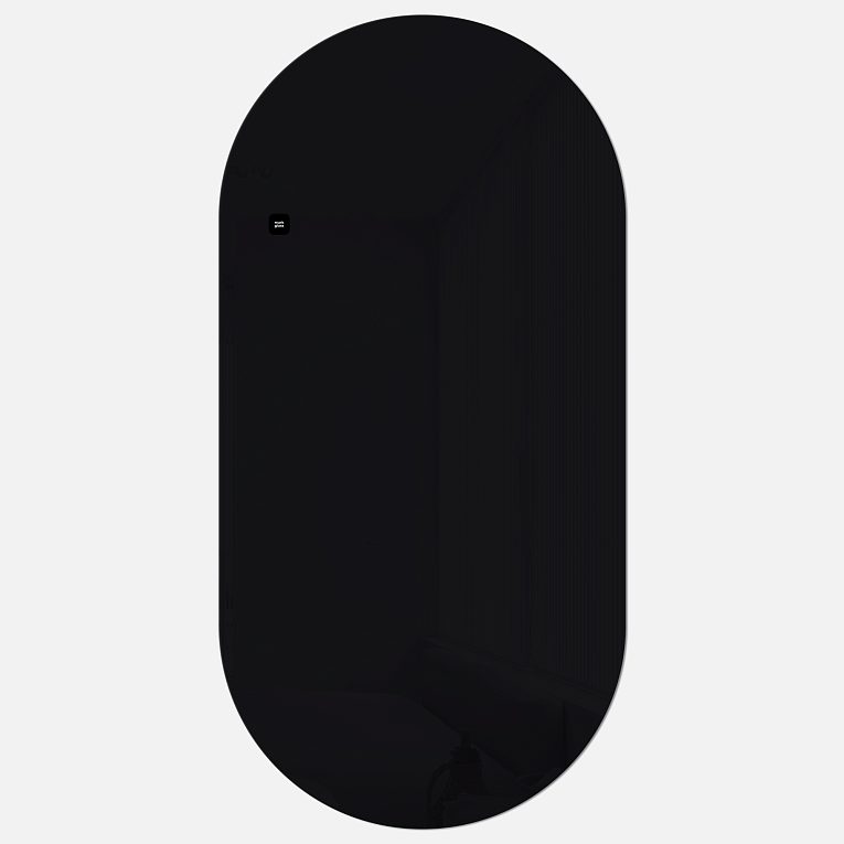 картинка Стеклянная магнитно-маркерная доска MG Oval, 60х120 см, цвет черный, ral 9005 от магазина MarkGlass