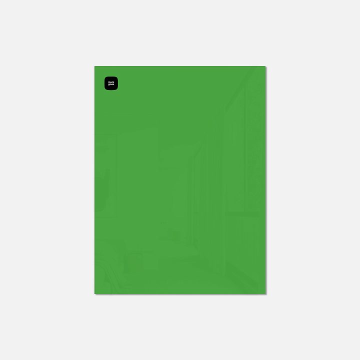 Стеклянная магнитно-маркерная доска MG BASIC, 45х60 см, цвет зелёный, ral 6018