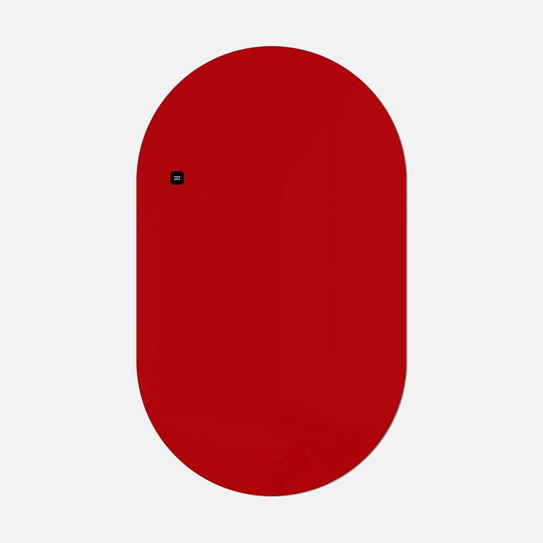 картинка Стеклянная магнитно-маркерная доска MG Oval, 60х100 см, цвет красный, ral 3001 от магазина MarkGlass