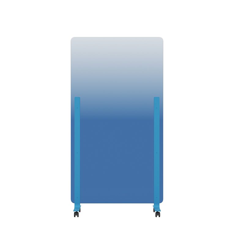 картинка Мобильная прозрачная стеклянная маркерная доска MG Gradient, цвет голубой от магазина MarkGlass