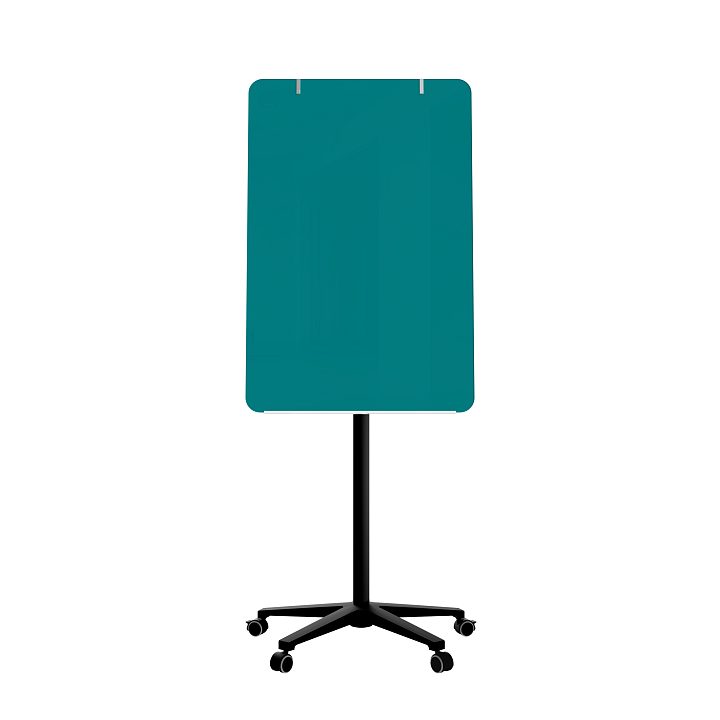 Мобильная стеклянная маркерная доска MG Flipchart Base, цвет бирюза, ral 5021 Мобильная стеклянная маркерная доска MG Flipchart Base, цвет бирюза, ral 5021