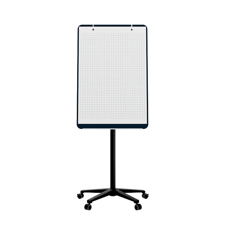 Мобильная стеклянная маркерная доска MG Flipchart Base, цвет ночное небо, ral 5008 Мобильная стеклянная маркерная доска MG Flipchart Base, цвет ночное небо, ral 5008