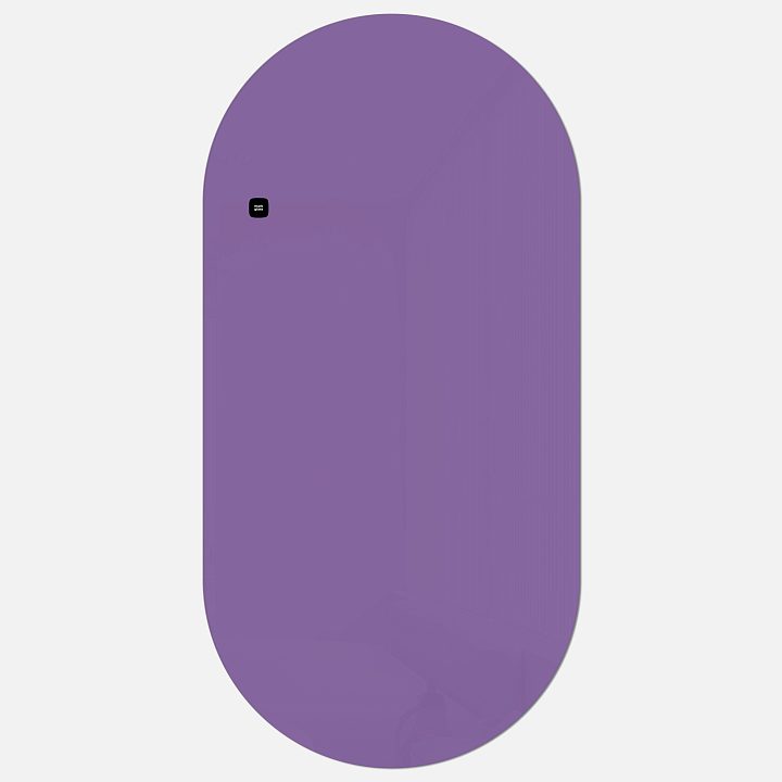 Стеклянная магнитно-маркерная доска MG Oval, 60х120 см, цвет фиолетовый, ral 4005