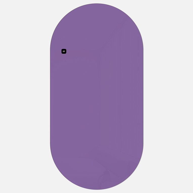 картинка Стеклянная магнитно-маркерная доска MG Oval, 60х120 см, цвет фиолетовый, ral 4005 от магазина MarkGlass