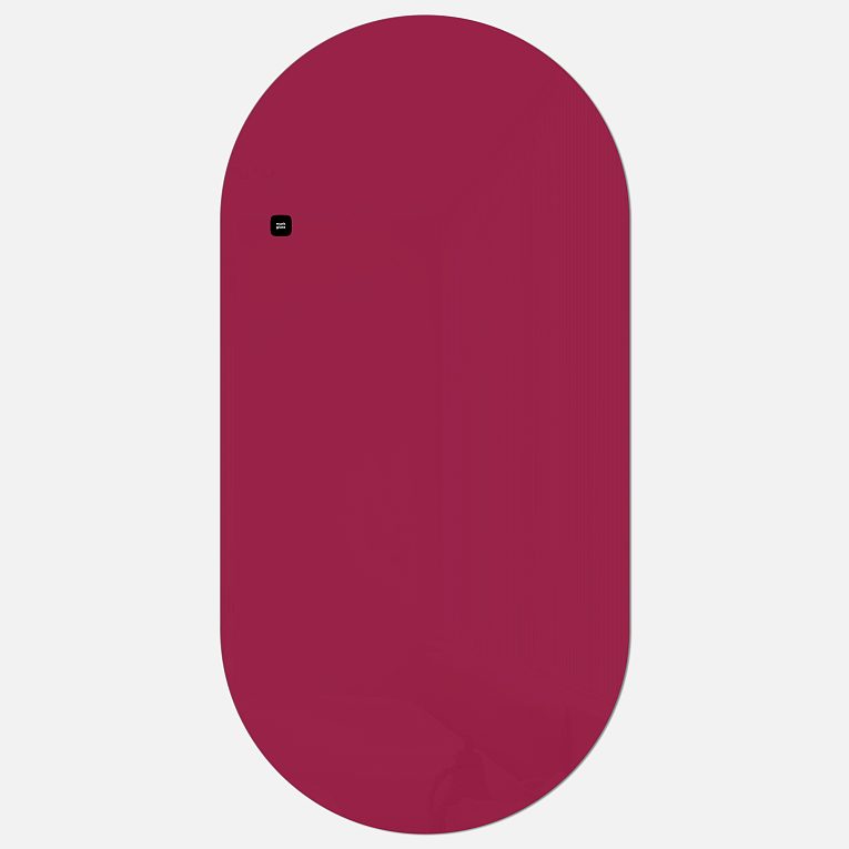картинка Стеклянная магнитно-маркерная доска MG Oval, 60х120 см, цвет пурпурный от магазина MarkGlass