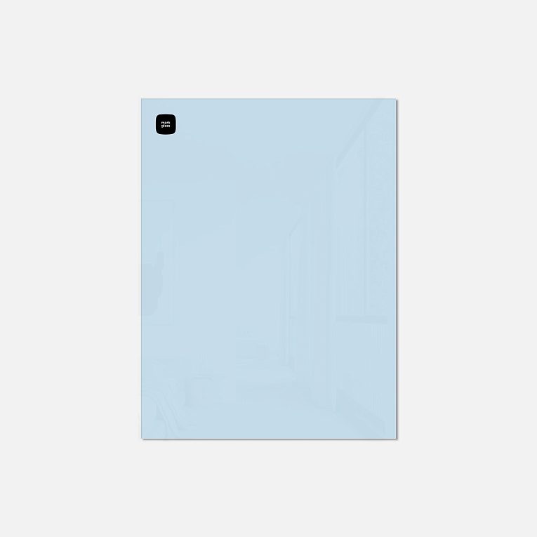 картинка Стеклянная магнитно-маркерная доска MG BASIC, 45х60 см, цвет небесно-голубой, ral 0530 от магазина MarkGlass