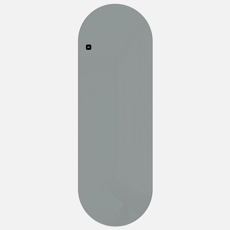 картинка Стеклянная магнитно-маркерная доска MG Oval, 60х180 см, цвет светло-серый, ral 7042 от магазина MarkGlass